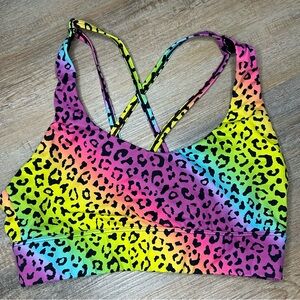 ZYIA Active Multicolor Leopard Print Sports Bra